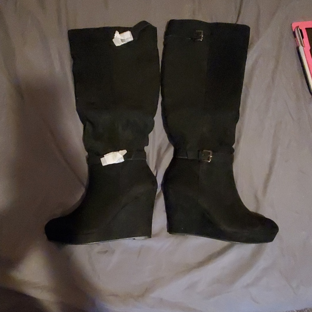 Knee High Wedge Boots